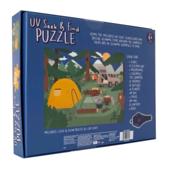 NEW/Sealed in Box - UV Seek & Find Puzzle - Campground - Picture 2 of 4